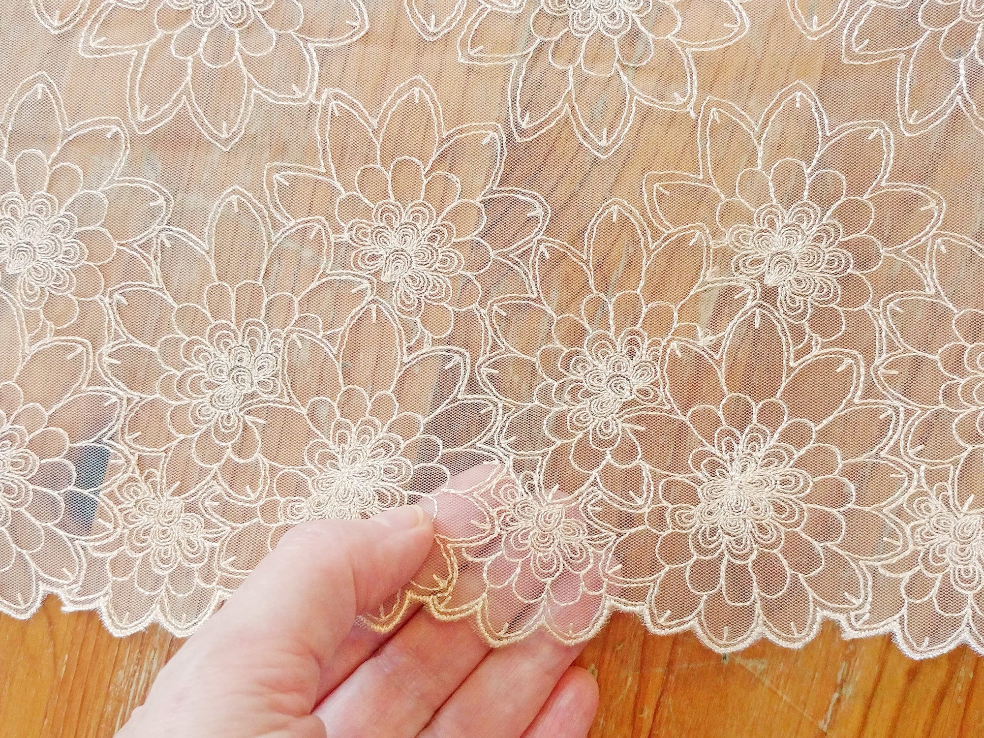 Beige Lace Fabric -  Canada