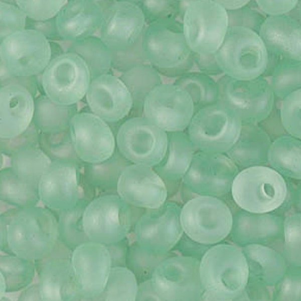 Very Small Matte Green Sea Glass Drop Beads 4mm – Miyuki Magatama 20 grams – DIY Make A Friendship Bracelet - Approx 240 Beads