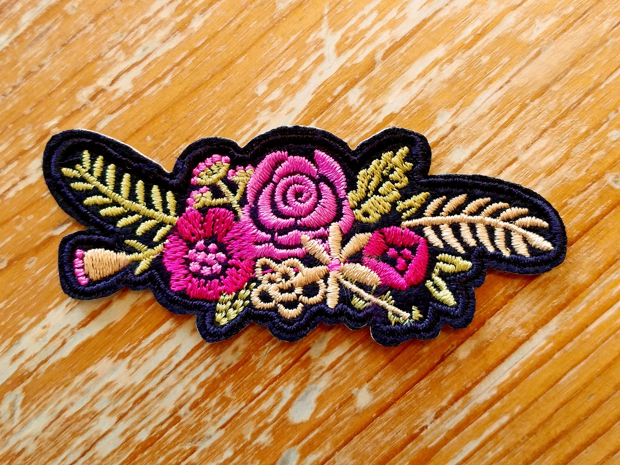 Botanical Cottagecore Iron on Patch Embroidered Patches Floral Venus Yin  Yang Moon Fern Wildflowers Daisy Sunflower Bicycle Lavender Flower 