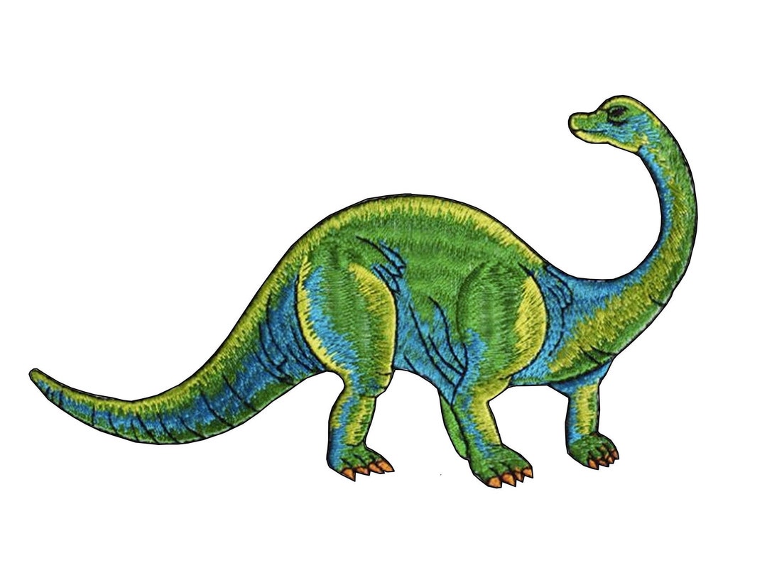 Beautiful Brontosaurus Dinosaur Embroidered Patch 6.75 X 4 - Etsy