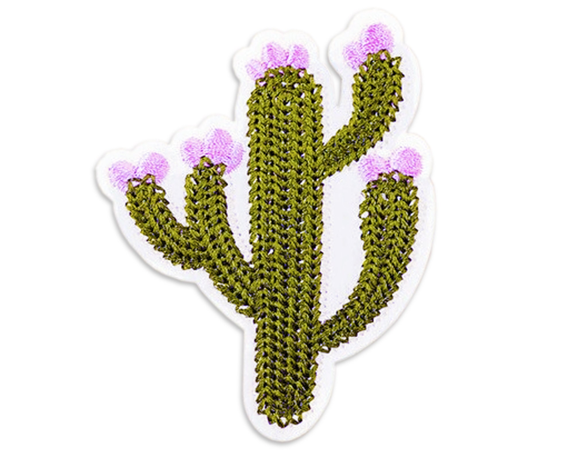 Black Cactus Iron on Patch, Size: 2 Wide x 3.5 Tall