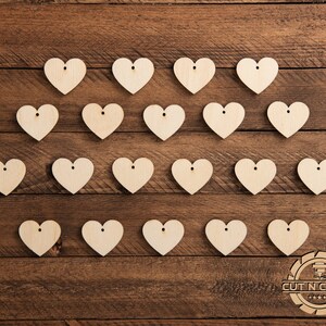 Wood Heart Earrings, 20 Pcs Unfinished
