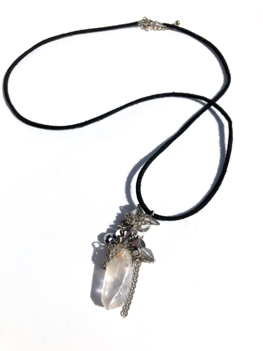 Clear Quartz Necklace Natural Crystal Pendant Etsy UK