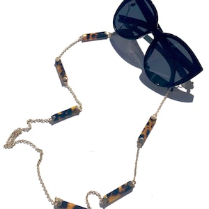 Tortoise shell glasses chain, sunny cord, sunglasses chain holder, glasses lanyard