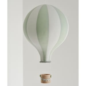 BIG hot air balloon nursery decor, travel theme, hot air balloon retro style, baby shower gift, sage hot air balloon, gender neutral
