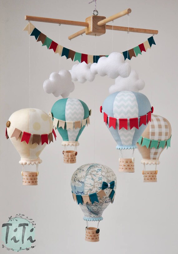 hot air balloon baby mobile