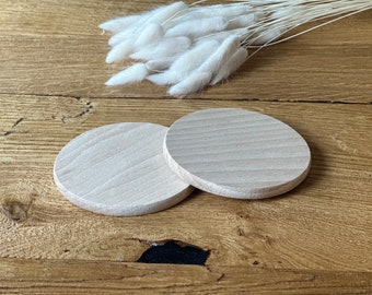 Candle coaster candle plate wood beech wood disc natural for baptism candles modern classic simple minimalist, retro round