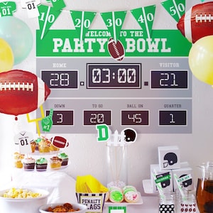 Scoreboard Only // Football Party Decorations // Customizable Downloadable + Printable