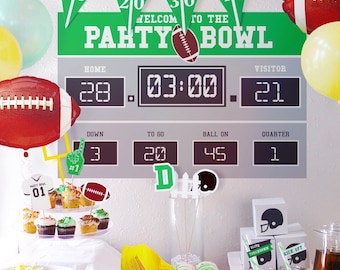 Party Kit // Football Party Decorations // Customizable Downloadable + Printable