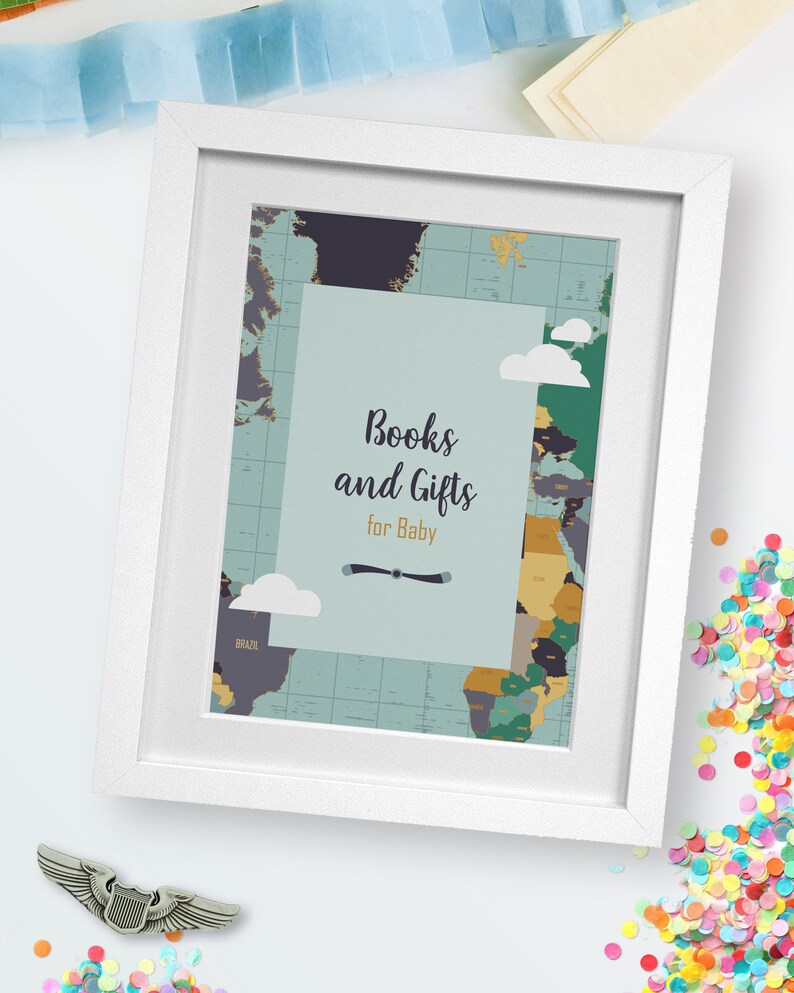 Airplane Pilot Baby Shower Party Kit // Downloadable Etsy