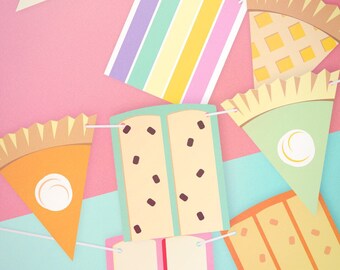 Cake and Pie Bunting // Dessert Table Garland // Downloadable + Printable