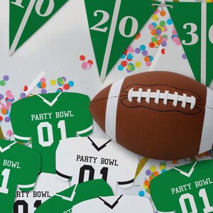 Bunting Only // Football Party Decorations // Customizable Downloadable Printable image 1