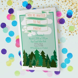 Woodland Party Theme // Customizable Invitation // Downloadable + Printable