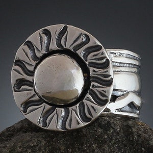 Sterling Silver Wide Band Statement Ring - Vine Ring - Wide Ring - Etruscan Ring - Boho Ring - Boho Jewelry - Natural Jewelry - Silver Ring