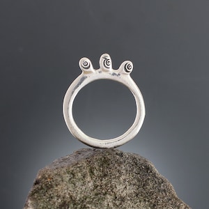 Sterling Silver Stacking Ring - Stamped Ring - Skinny Ring - Stackable - Thin Band - Silver Band Ring - High Top Ring