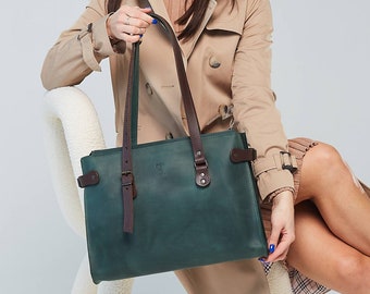 personalized tote bag, tote bag with zipper, bridesmaid tote bag, tote bag, leather tote bag, leather laptop bag, custom tote bag
