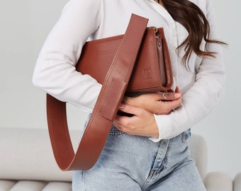 brown crossbody bag, genuine leather crossbody bag, large crossbody bag, cross body bag, crossbody purse, black leather crossbody bag