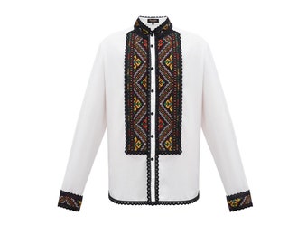 Linen embroidered shirt Ukrainian Vyshyvanka Men's Ukrainian Traditional Ukrainian shirts Gift for Him Gift for Men Gift for wedding