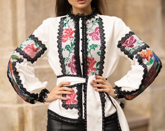 Linen blouse, hand embroidery, vyshyvanka, vyshyvanka style, ukrainian ethno style, ethno blouse, blouse with embroidery