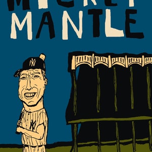 Mickey Mantle New York Yankees: Old Yankee Stadium - NY MLB Baseball HOF Wall Art Poster Print (17&quot;x 11&quot;)
