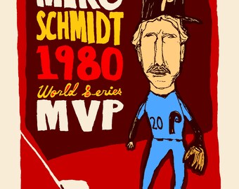 Mike Schmidt Philadelphia Phillies 1980 World Series MVP Art Print
