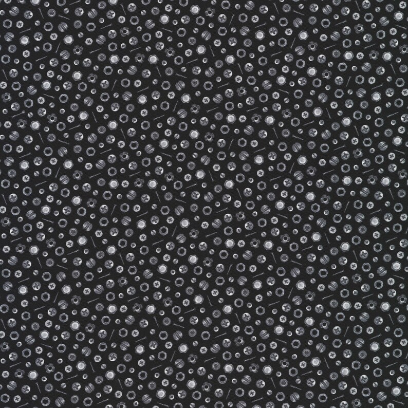 Nuts and Bolts \u201cOn the Road\u201d Cotton Fabric by the half yard