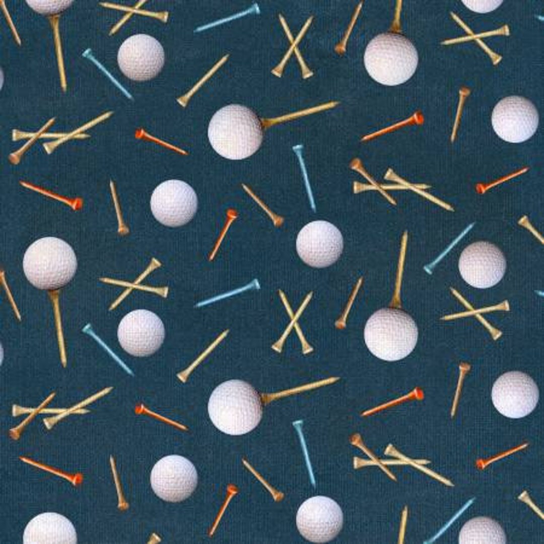 Fore Golf Fabric Cotton Fabric by the Half Yard Etsy