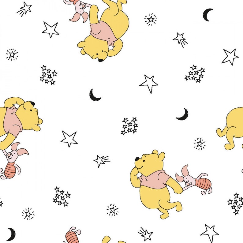 Winnie the Pooh Cotton Fabric by the Half Yard Etsy Canada