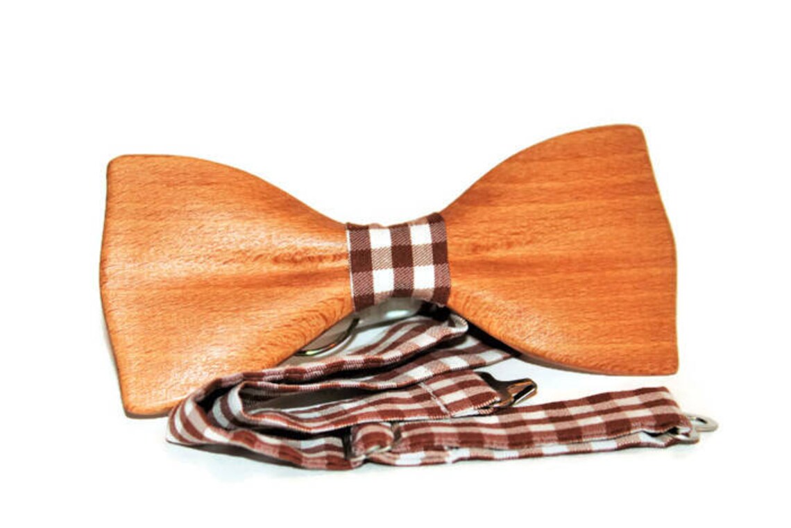 Unique bow tie from beech wood wedding bow tie mens bow tie Etsy