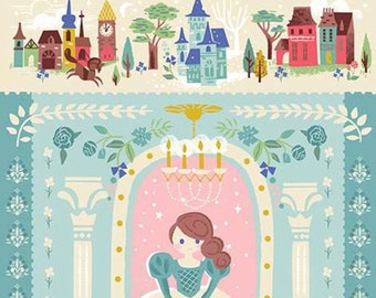 Beauty and the Beast quilting panel, Riley Blake, princess theme, Disney inspired, modern nursery,