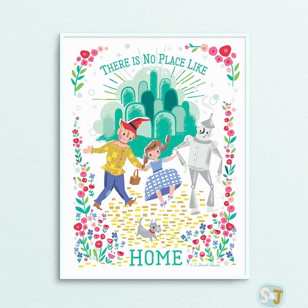 Exclusive Wizard of Oz print, 80th anniversary, No Place Like Home, Dorothy's Journey, Emerald City, Frank Baum, modern nursery, Riley Blake