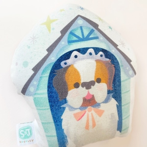 Peter Pan Nana soft squeaker toy or mini plush, Neverland storybook nursery theme, unisex, St. Bernard toy, Saint Bernard, Peter Pan dog