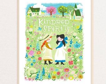Exclusive Anne of Green Gables Kindred Spirits art print, girls room decor, Avonlea