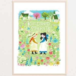 Exclusive Anne of Green Gables Kindred Spirits art print, girls room decor, Avonlea