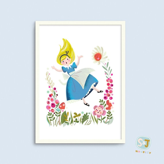 Alice in Wonderland art print, storybook nursery, Alice theme, Lewis Carroll, Jill Howarth