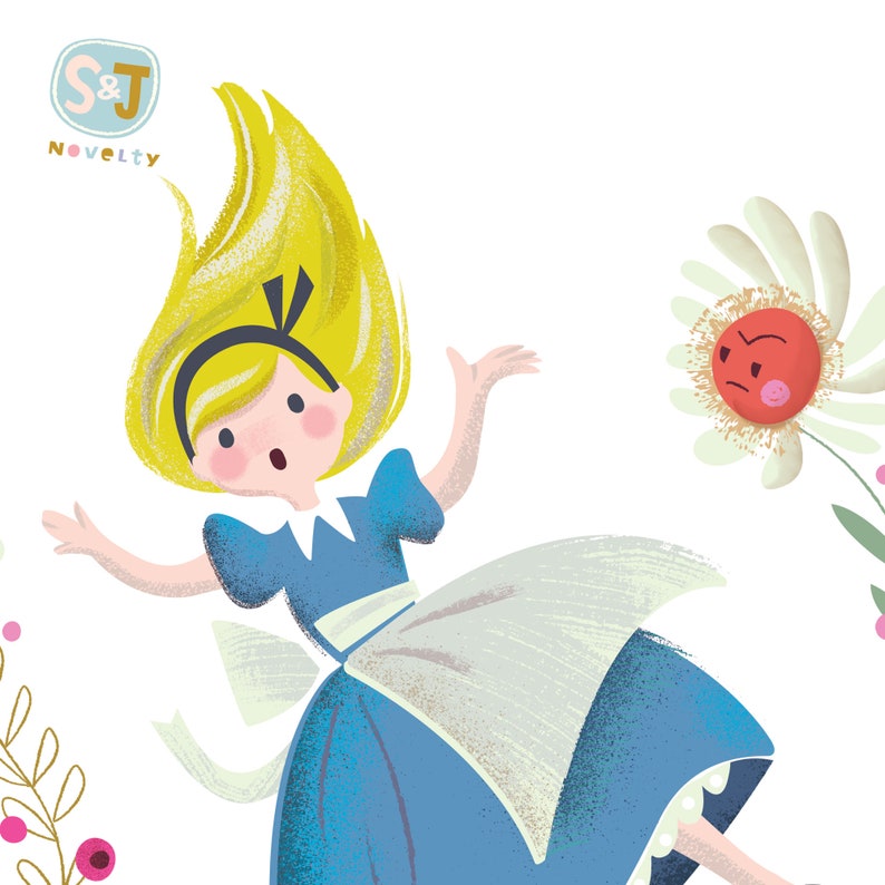 Alice in Wonderland art print, storybook nursery, Alice theme, Lewis Carroll, Jill Howarth bild 2