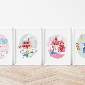 Alice in Wonderland Art Print: Sleeping Alice and Cheshire Cat, Jill ...