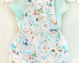 Handmade Nursery Rhyme Pinafore, Size 18M Ready to ship, Mother Goose Baby Jumper