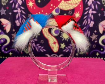 Jester Kitten Faux Fur Ears: Adjustable Cosplay Cat Ears