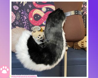 Cola de Spitz de piel sintética de husky: accesorio para disfraces de fursuit