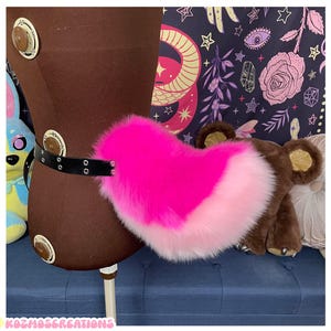 Hot Pink Kunstpelz Schwanz: Fursuit Cosplay Accessoire