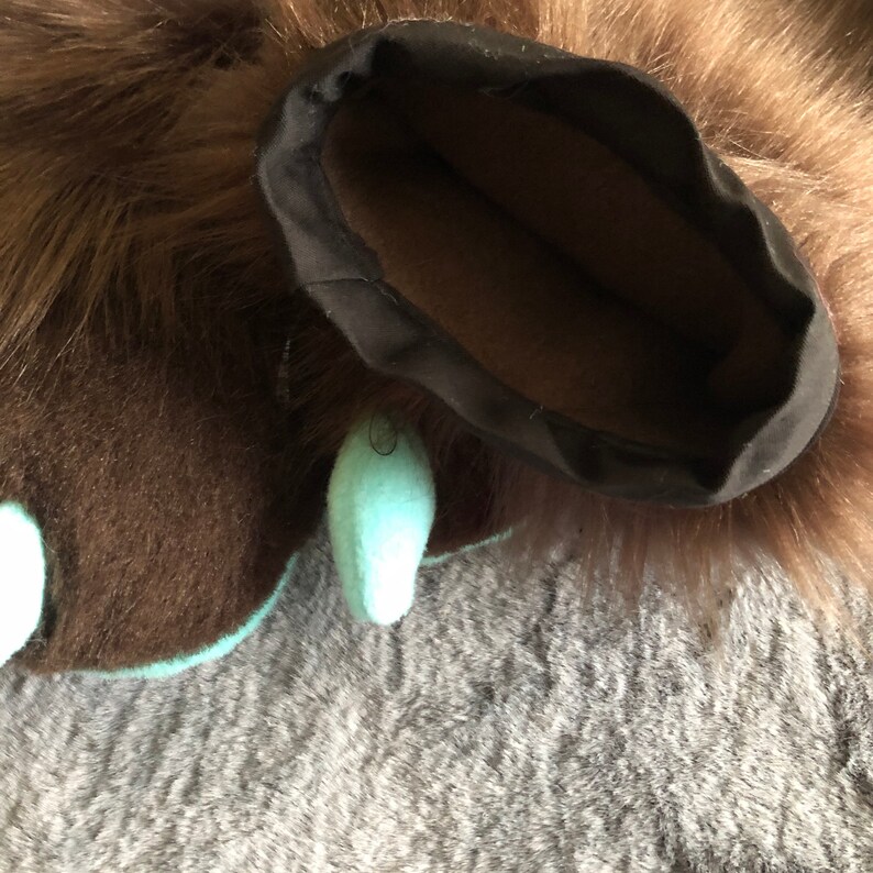 Fursuit Chocolate Mint Puffy Hand Paws