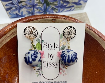 Talavera drop earring