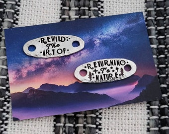 Rewild: The Art Of Returning To Nature - Word Art - Hiking Gifts - Hiking Boot Tags - Hiking Shoe Tags - Dictionary Art - Ready Made