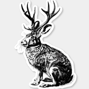Jackelope | Cryptid | Mystical Creatures | Jackelope Gift | Nature Gift | Hiking Gift Idea | Waterproof Vinyl Heavy + UV Resistant