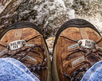 Personalized Hiking Boot Tags | Hiking Gift For Women | Gift Idea For Hikers | Mother's Day Gift Idea | John Muir and JRR Tolkein Quotes