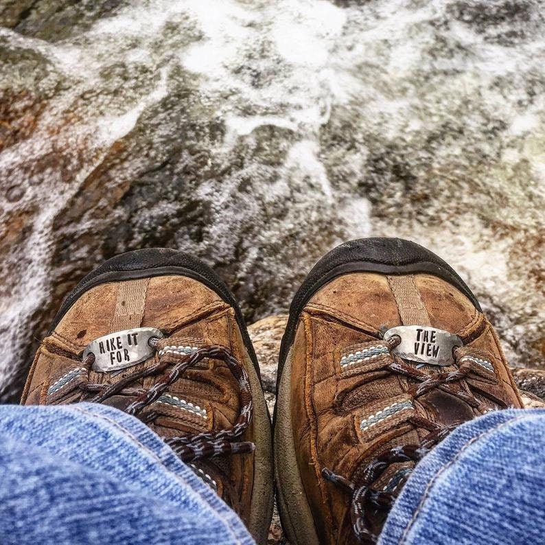 Personalized Hiking Boot Tags Hiking Gift For Women Gift Idea For Hikers Hiker Inspiration John Muir and JRR Tolkein Quotes image 1