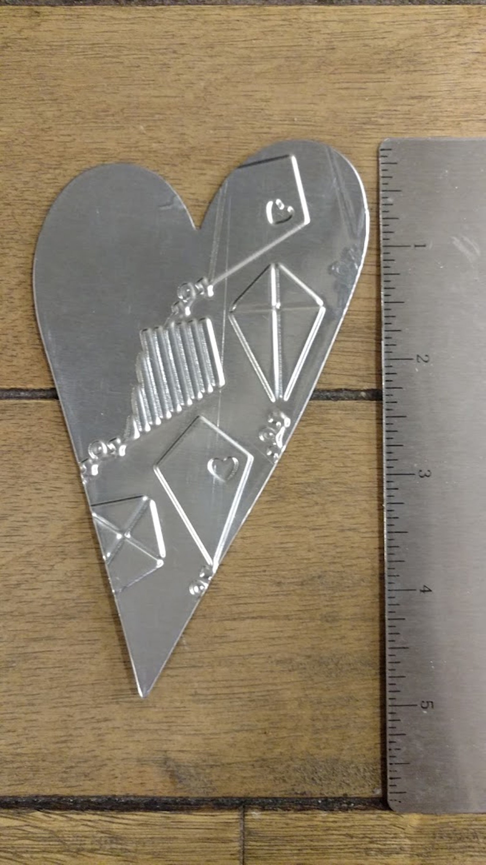 Heart Ornament DIY Paintable Heart Metal Heart Etsy