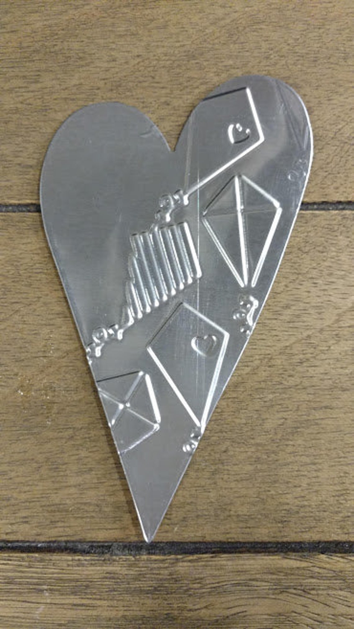 Heart Ornament DIY Paintable Heart Metal Heart Etsy