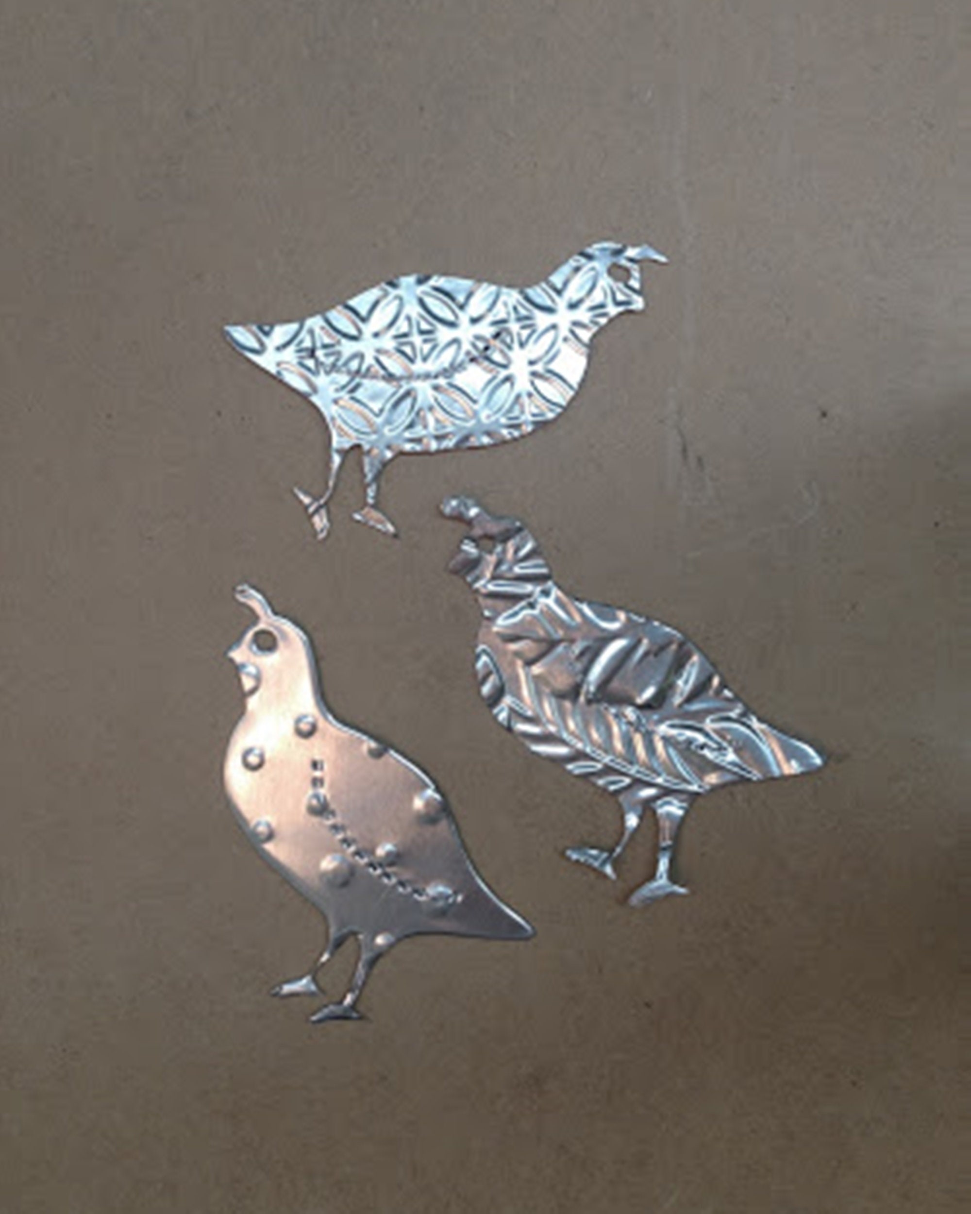 Metal Birds 6 Bird Die Cut Outs Quail Hummingbirds Etsy